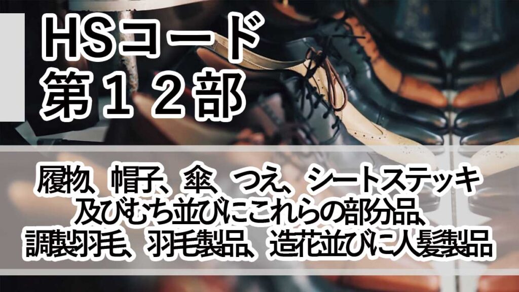 HSコード第12部とは｜履物・帽子・傘・装身用品（第64類〜第67類）の分類と実務判断