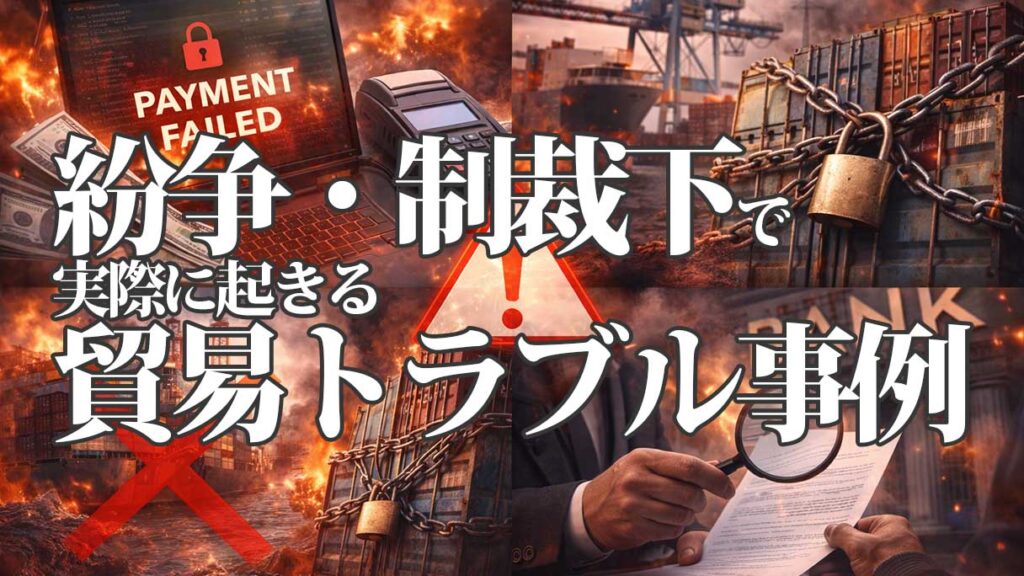 紛争・制裁下で実際に起きる貿易トラブル事例｜新規取引で想定すべき現実