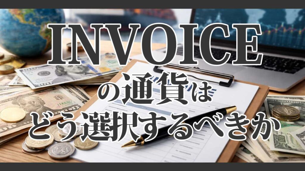 貿易取引におけるINVOICE通貨の選び方｜ドル建て・円建て・相手国通貨の違いと実務判断