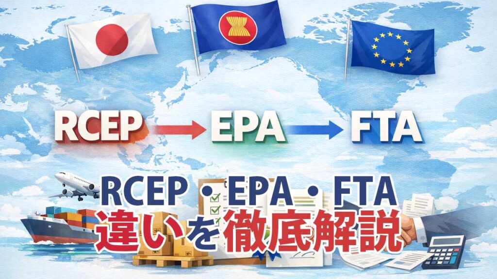 RCEP・EPA・FTAの違いを整理｜貿易協定の種類と実務での使い分け