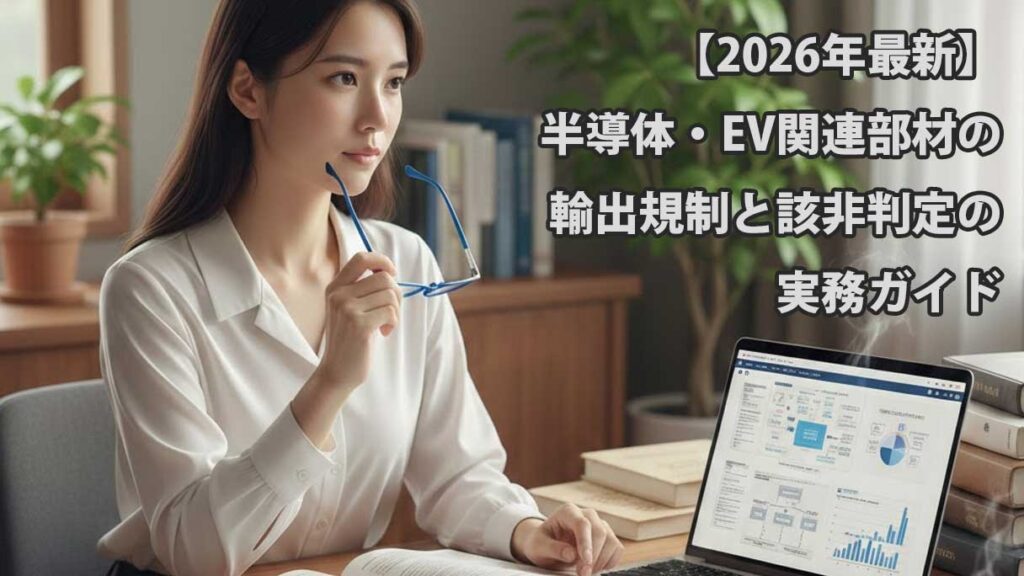 【2026年最新】半導体・EV関連部材の輸出規制と該非判定の実務ガイド｜外為法改正への対応