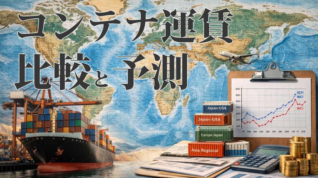 コンテナ運賃を複数ルート比較で予測：日本米国・欧州・中東・豪州・アジア（SCFIも解説）