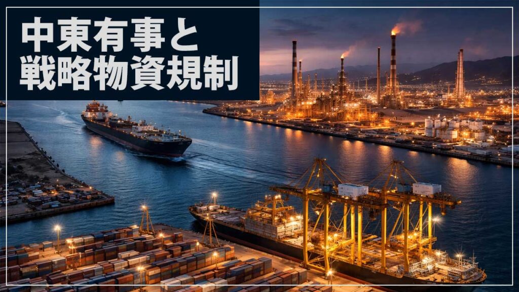 中東有事と戦略物資規制｜原油・半導体・化学品は止まるのか？日本企業の実務対応