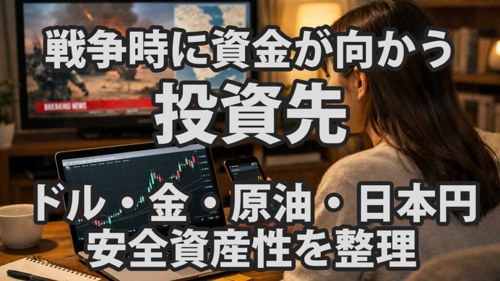 戦争時に資金が向かう投資先とは｜ドル・金・原油と日本円の安全資産性を整理