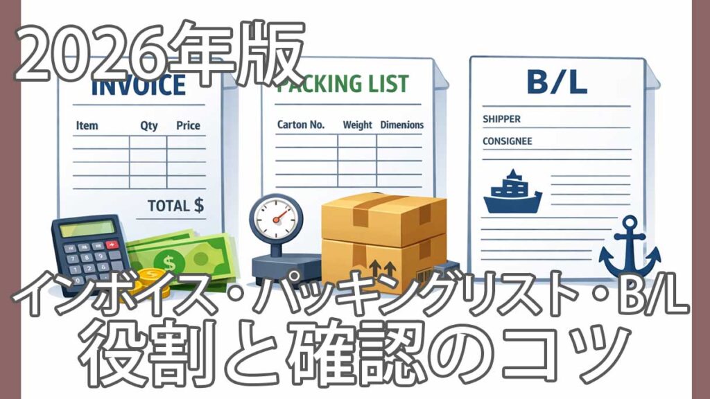 インボイス・パッキングリスト・B/Lの違いを解説！役割と確認のコツを整理