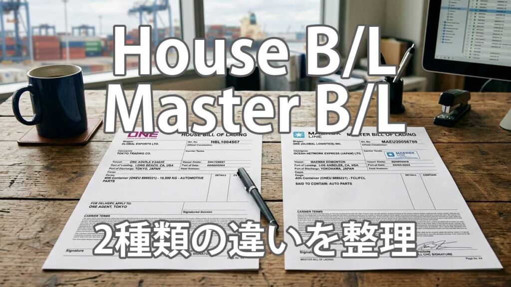 House B/LとMaster B/Lの違い｜フォワーダー案件で必ず出る2種類を整理