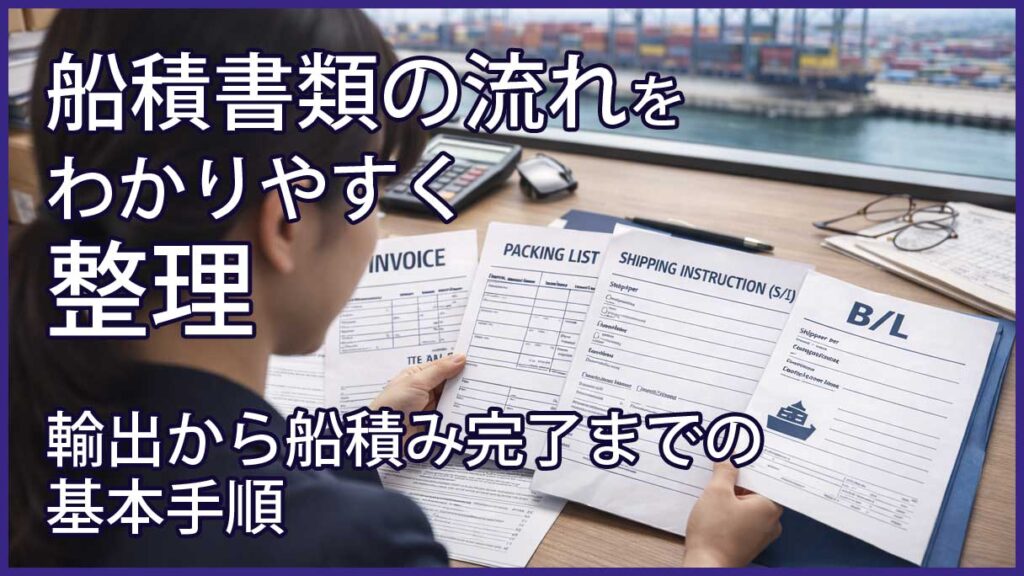 船積書類の流れをわかりやすく整理｜輸出から船積み完了までの基本手順