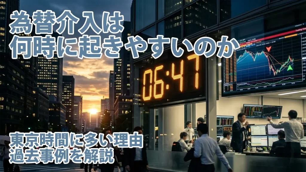 為替介入は何時に起きやすいのか｜東京時間に多い理由と過去事例を解説