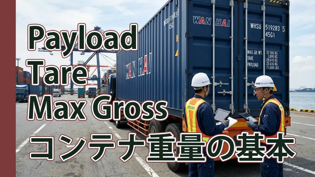 コンテナ重量制限の見方｜Payload・Tare・Max Grossの違いと実務での注意点を解説