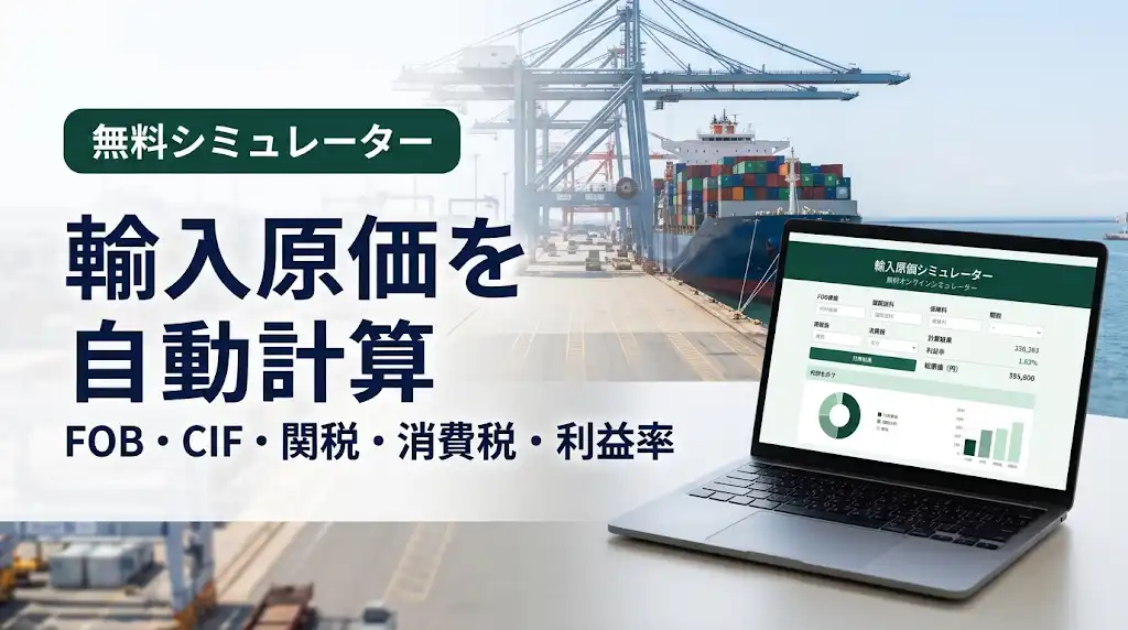 輸入原価の計算方法｜FOB・CIF・関税・消費税を含む総コストを実例で解説